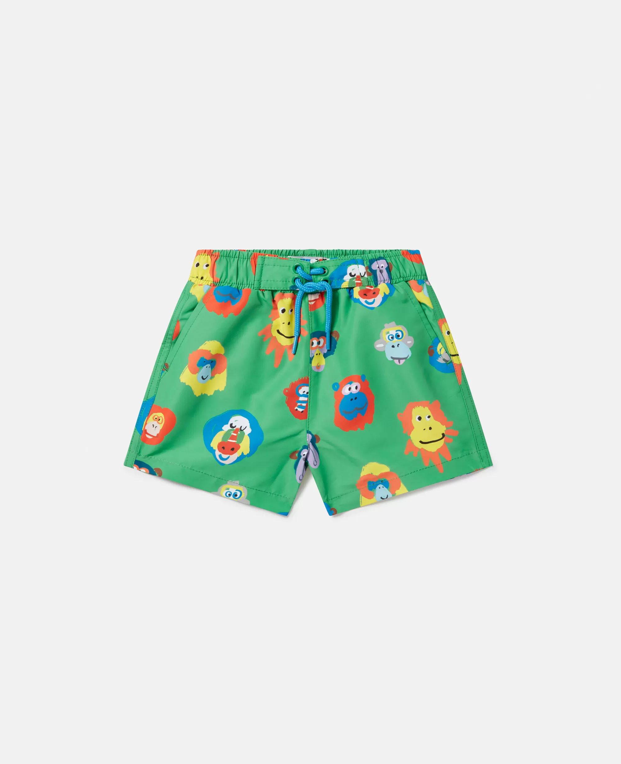 Bambini Stella McCartney Bimbo>Shorts Da Mare Con Stampa Scimmia