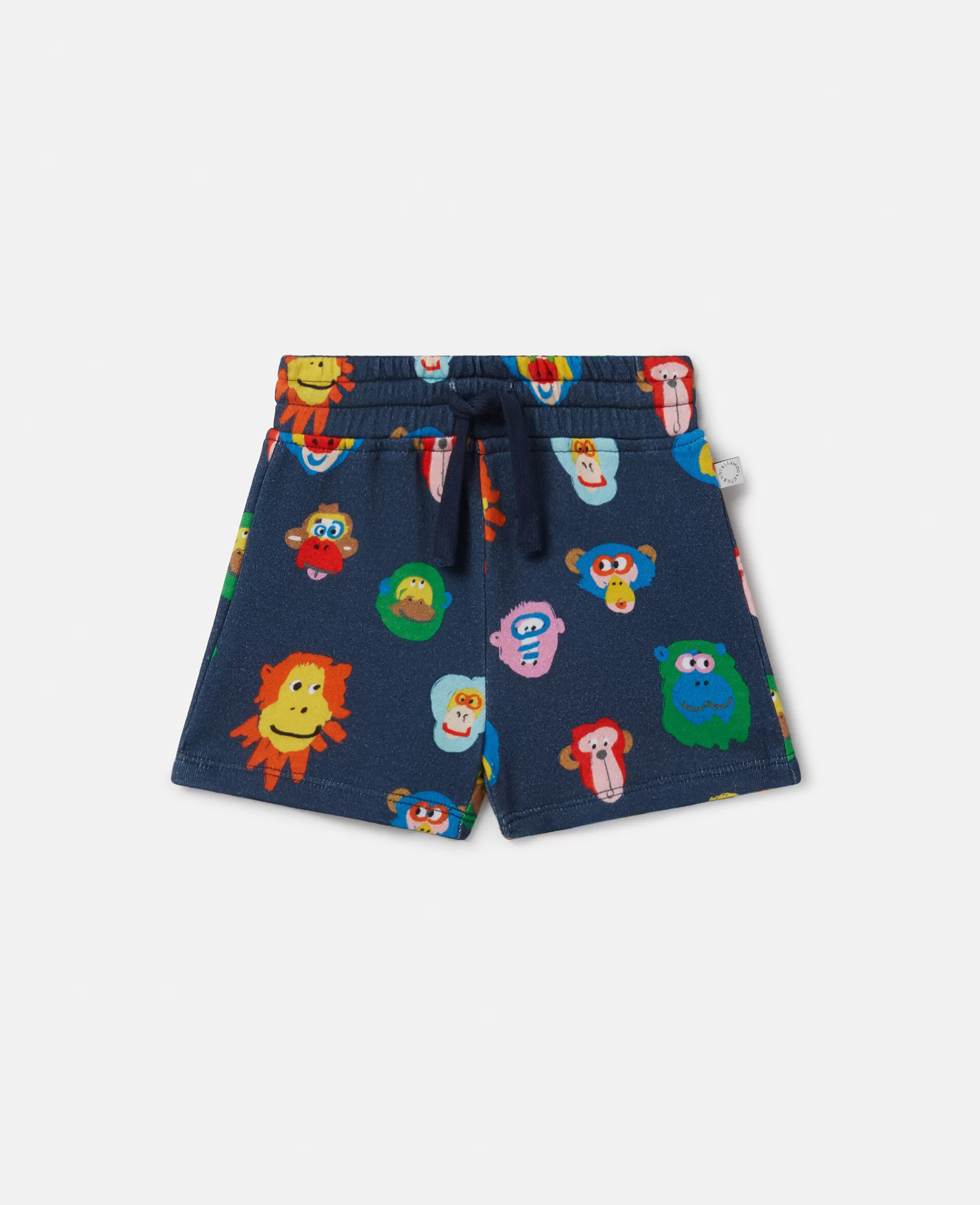 Bambini Stella McCartney Pantaloni E Shorts>Shorts Morbidi Con Stampa Cucciolo Di Scimmia