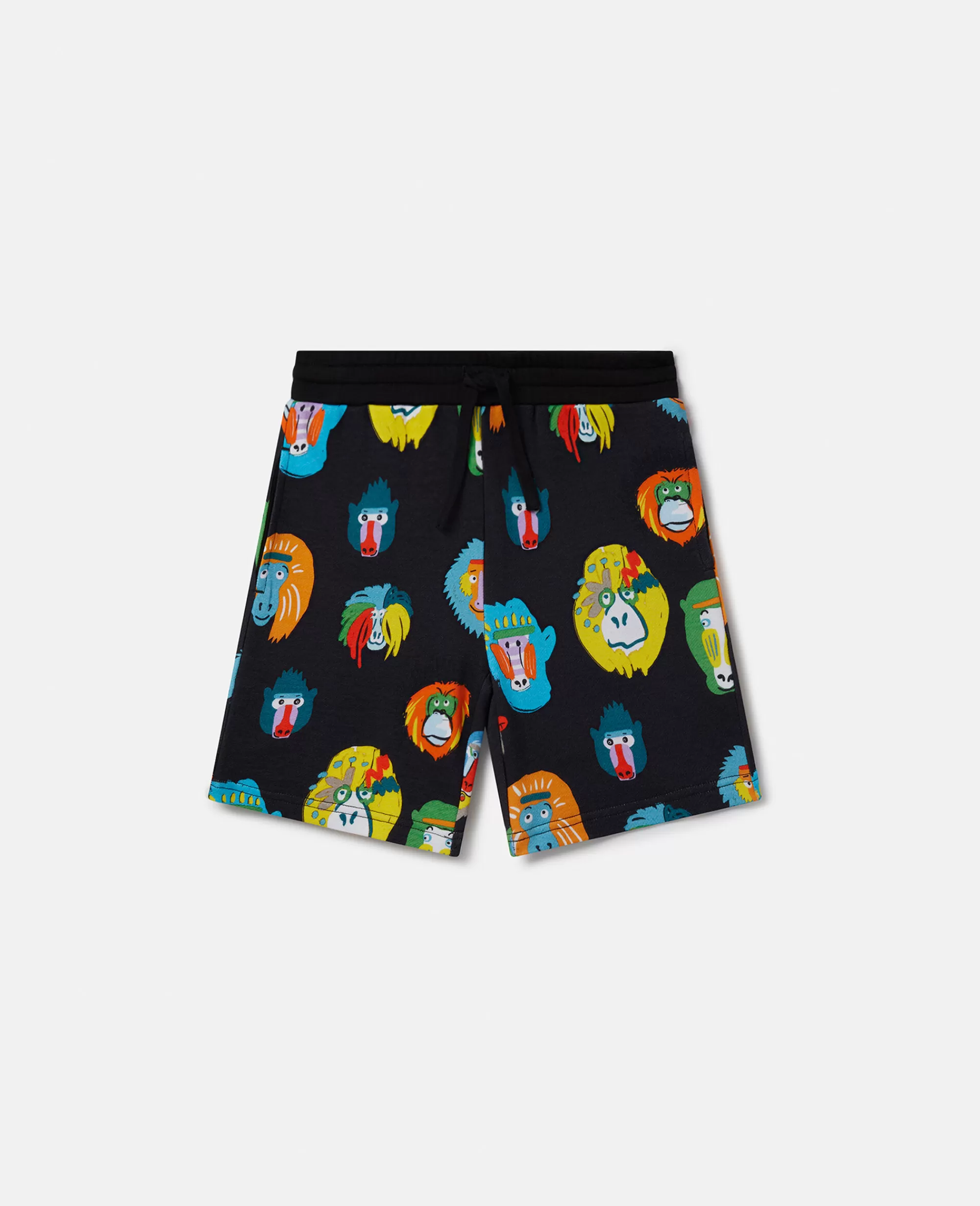 Bambini Stella McCartney Pantaloni E Shorts>Shorts Morbidi Con Stampa Scimmia