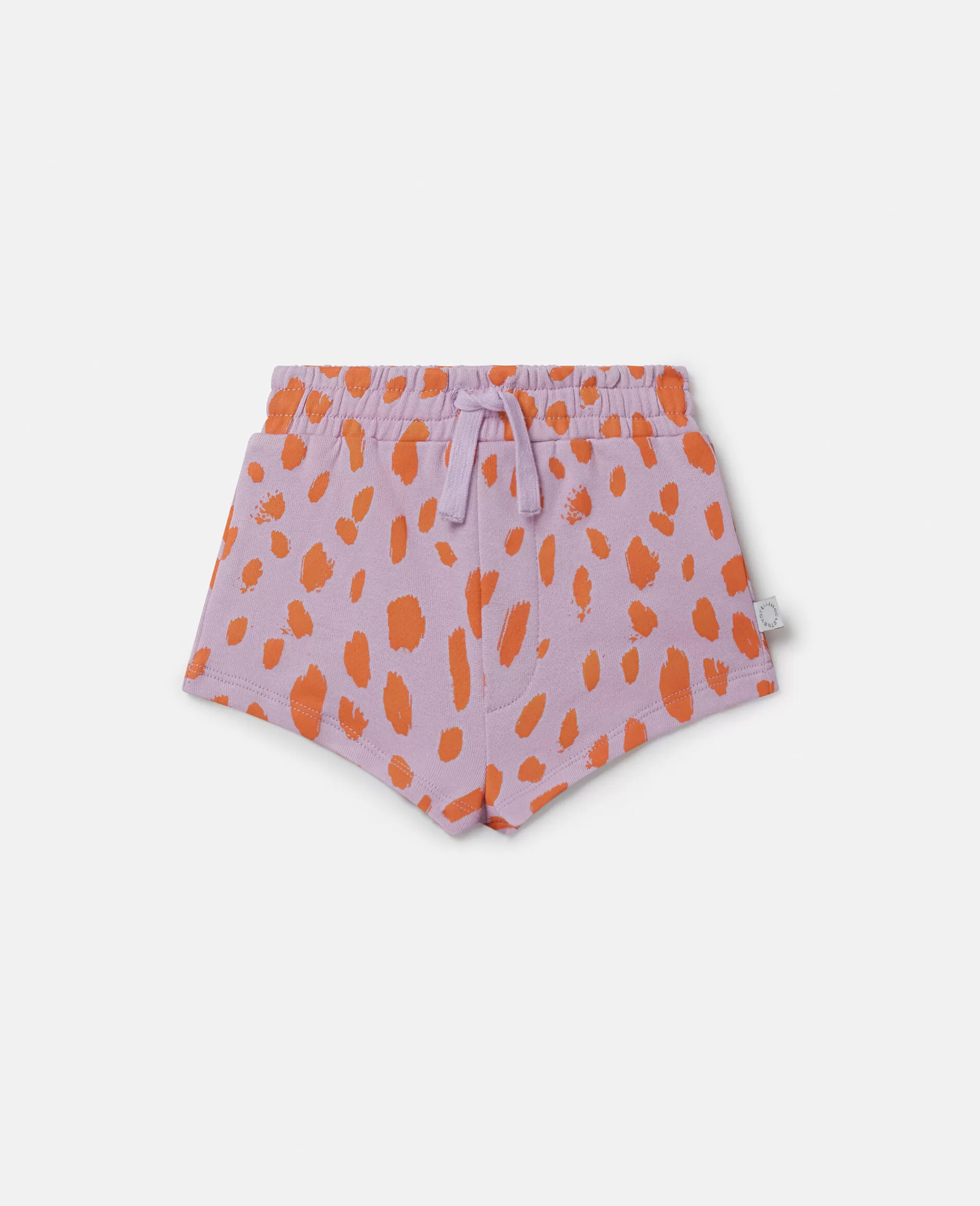 Bambini Stella McCartney Pantaloni E Shorts>Shorts Morbidi Fosforescenti Con Stampa Leopardo