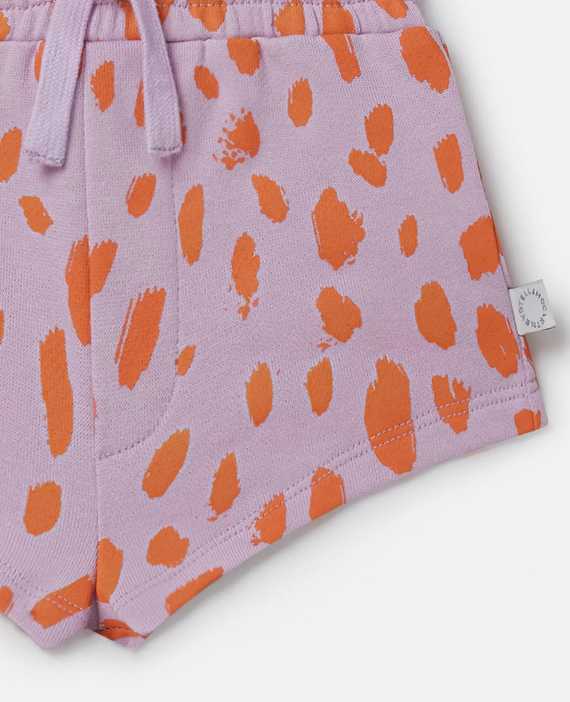 Bambini Stella McCartney Pantaloni E Shorts>Shorts Morbidi Fosforescenti Con Stampa Leopardo