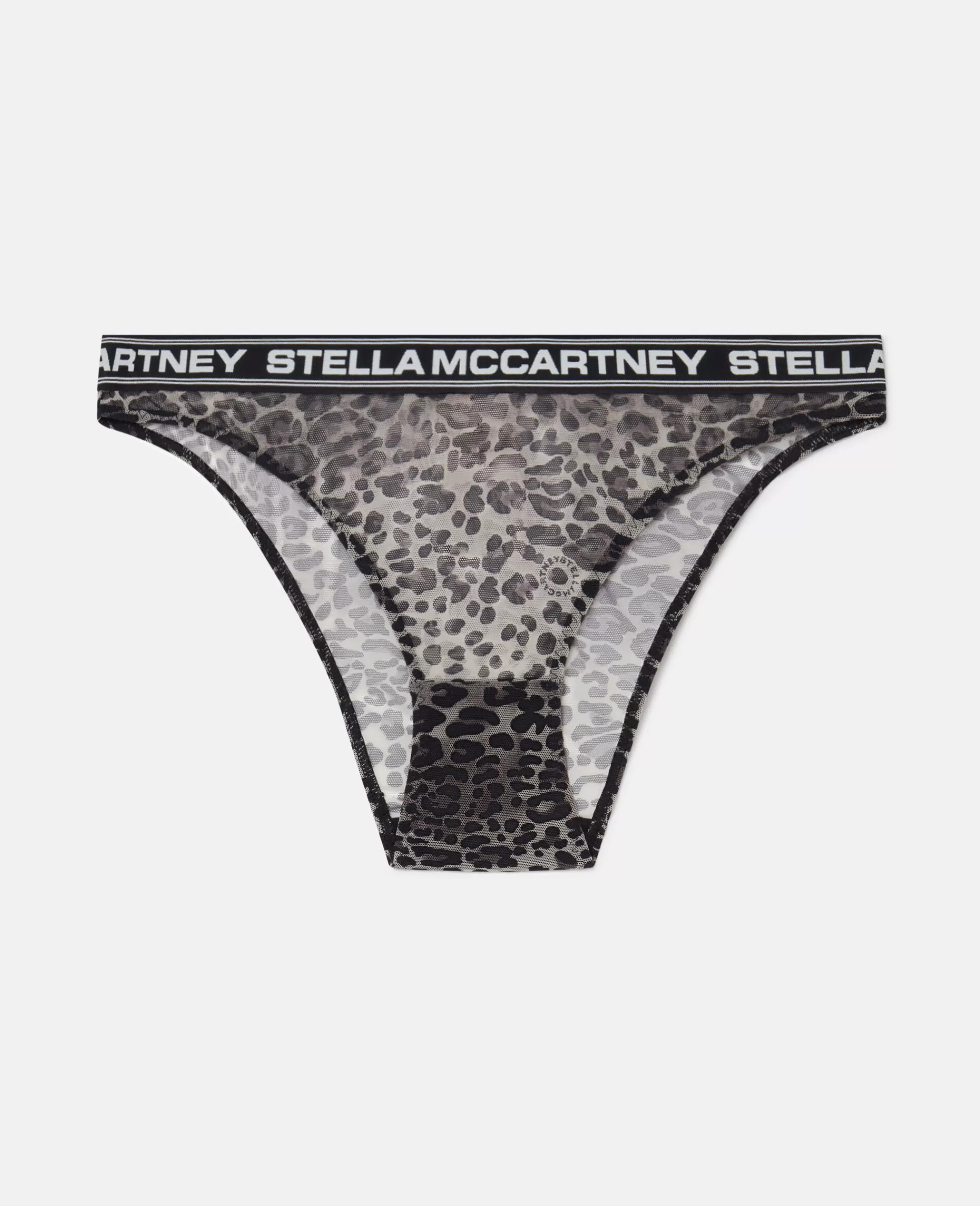 Donna Stella McCartney Lingerie E Sleepwear>Slip Bikini Con Stampa Leopardo In Rete