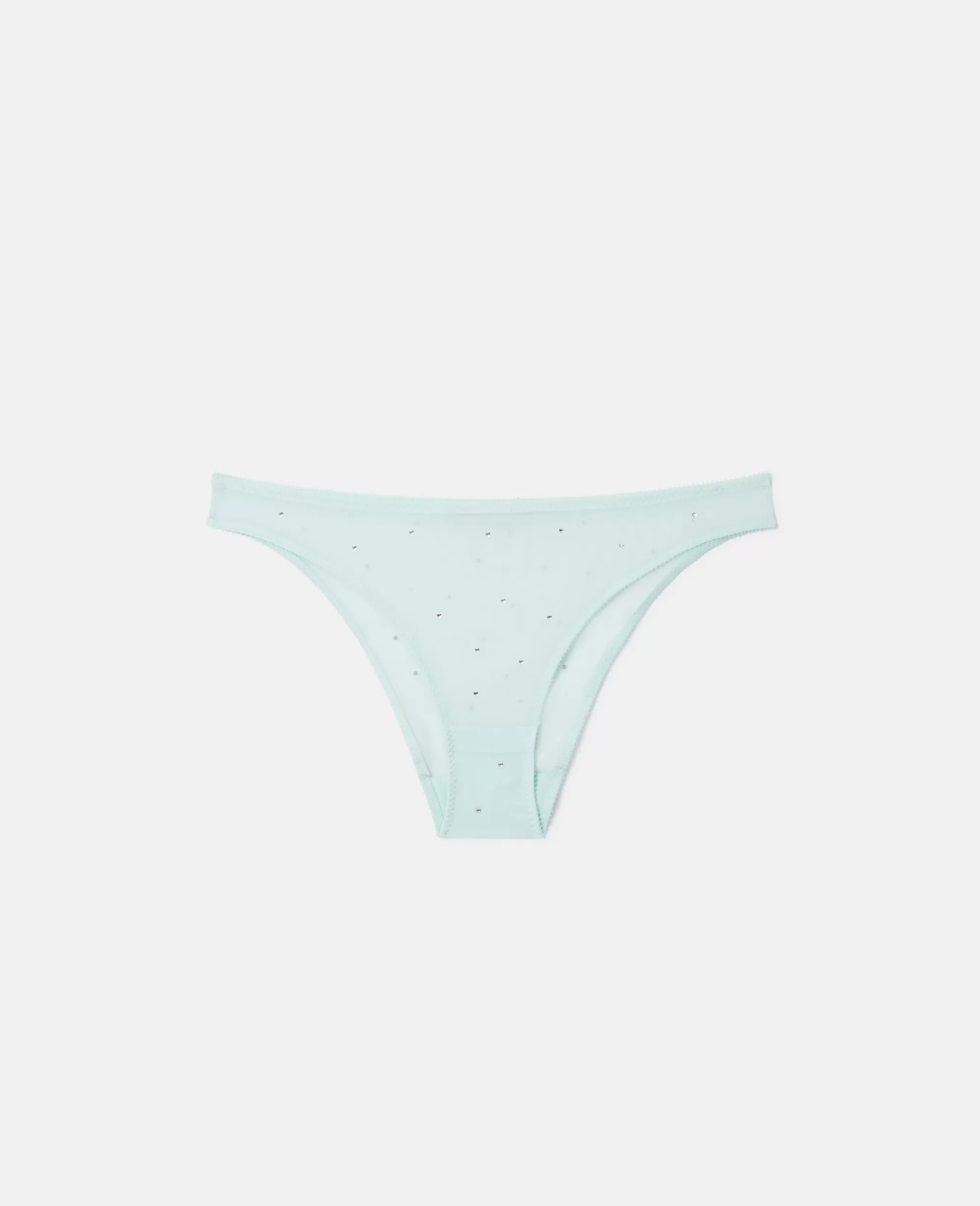 Donna Stella McCartney Lingerie E Sleepwear>Slip In Rete Con Pois In Cristallo