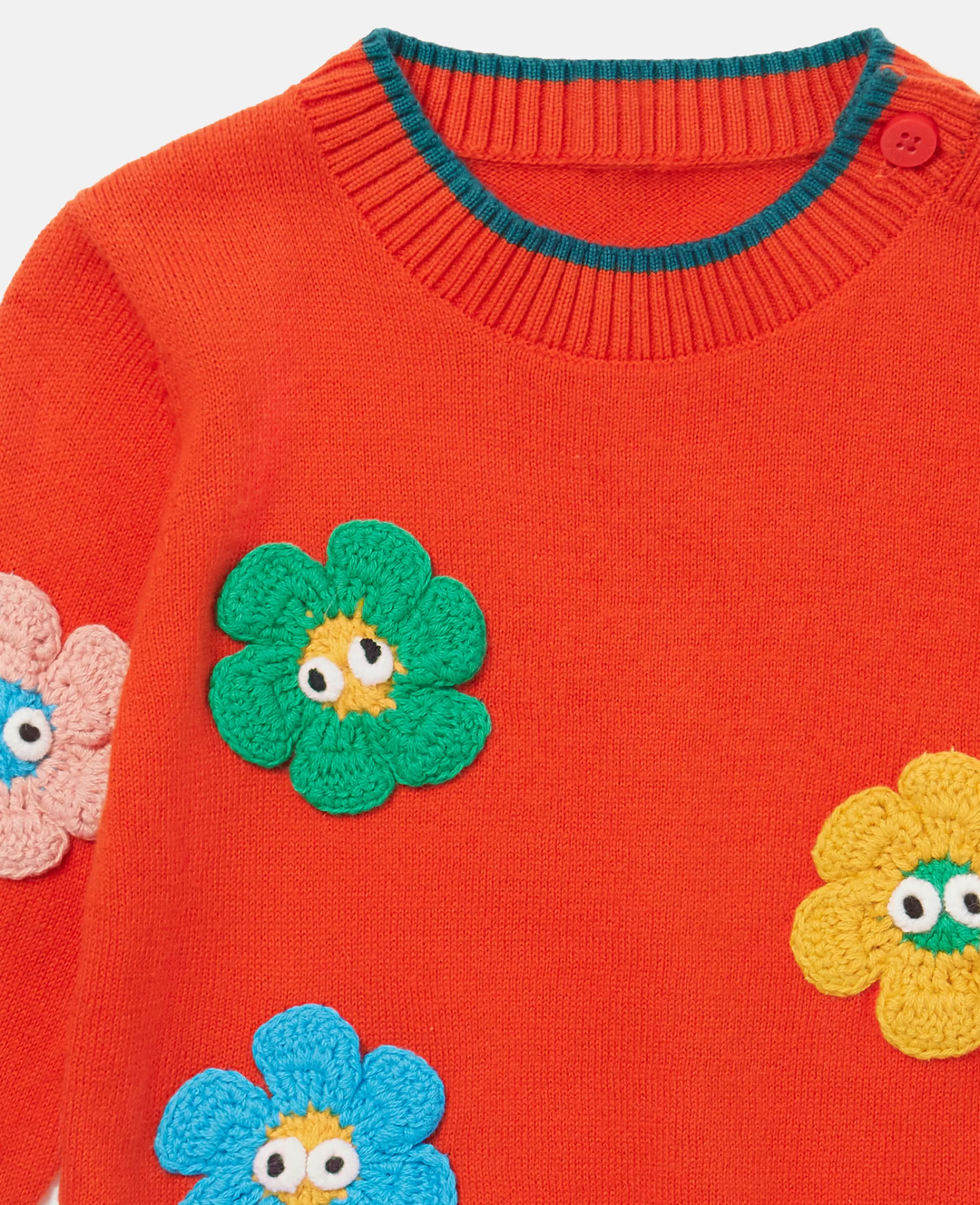 Bambini Stella McCartney Bimba>Smiley Flower Applique Jumper