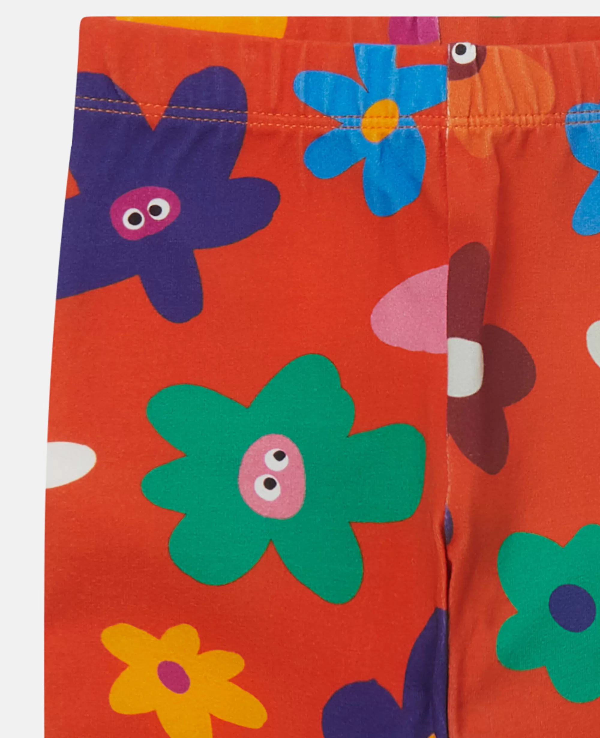 Bambini Stella McCartney Pantaloni E Shorts>Smiley Flower Print Leggings