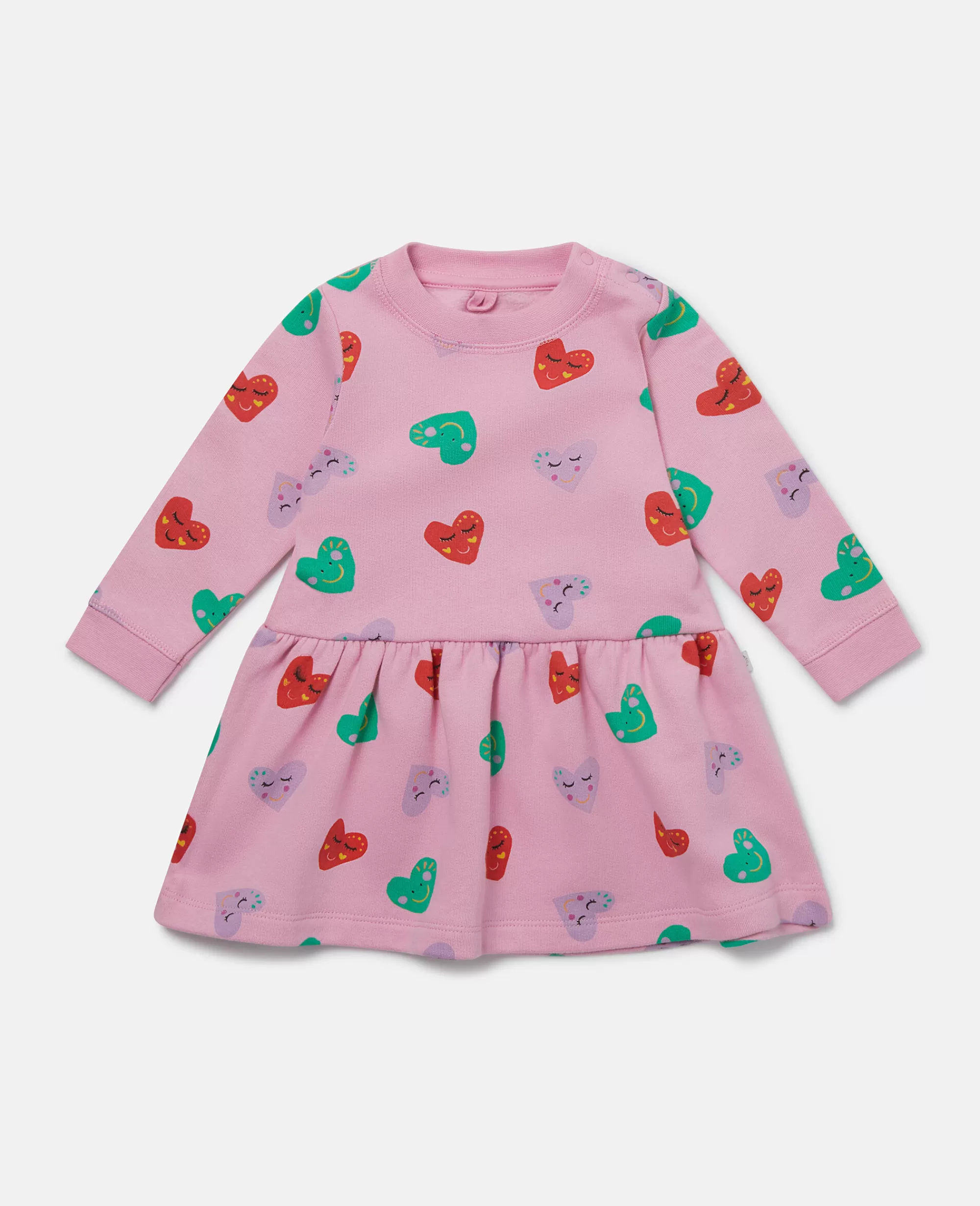 Bambini Stella McCartney Vestiti E Tutine>Smiley Heart Print Skater Dress