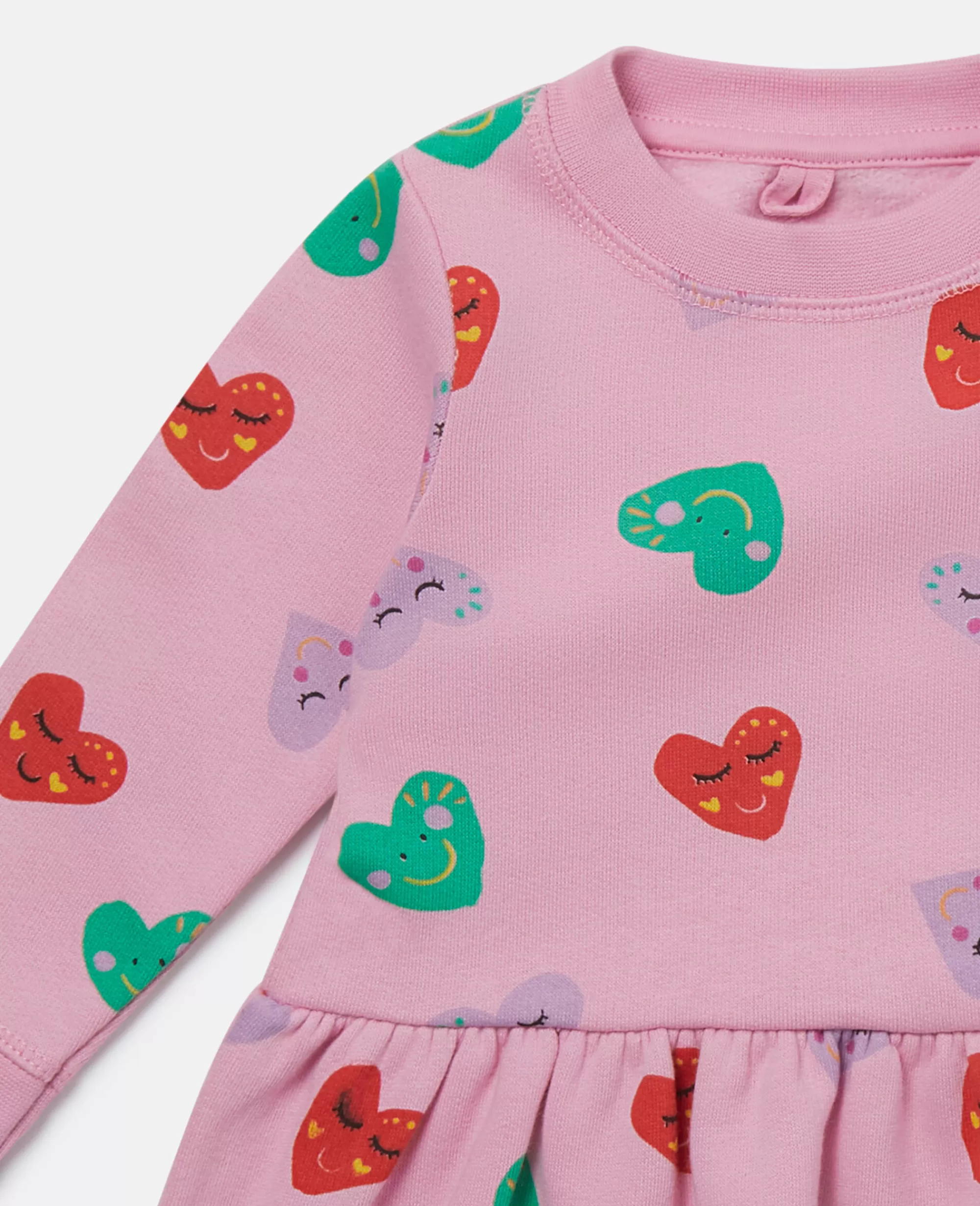 Bambini Stella McCartney Vestiti E Tutine>Smiley Heart Print Skater Dress