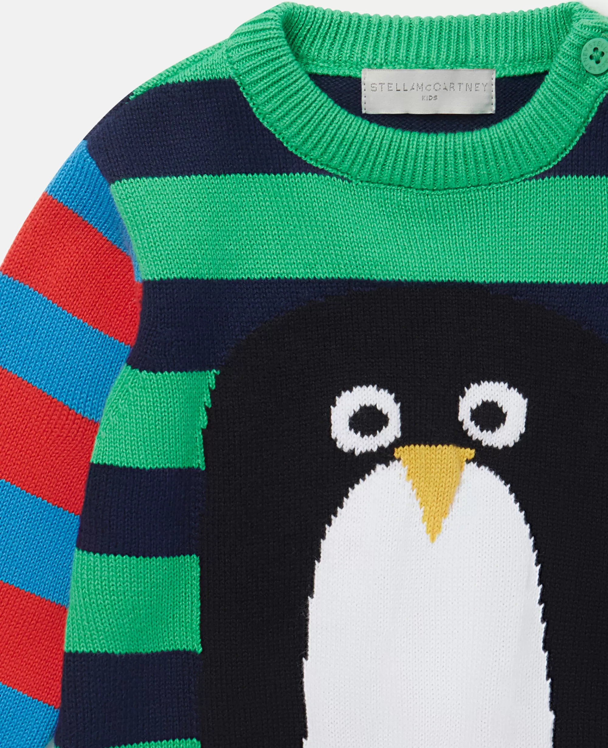 Bambini Stella McCartney Bimbo>Striped Penguin Jumper