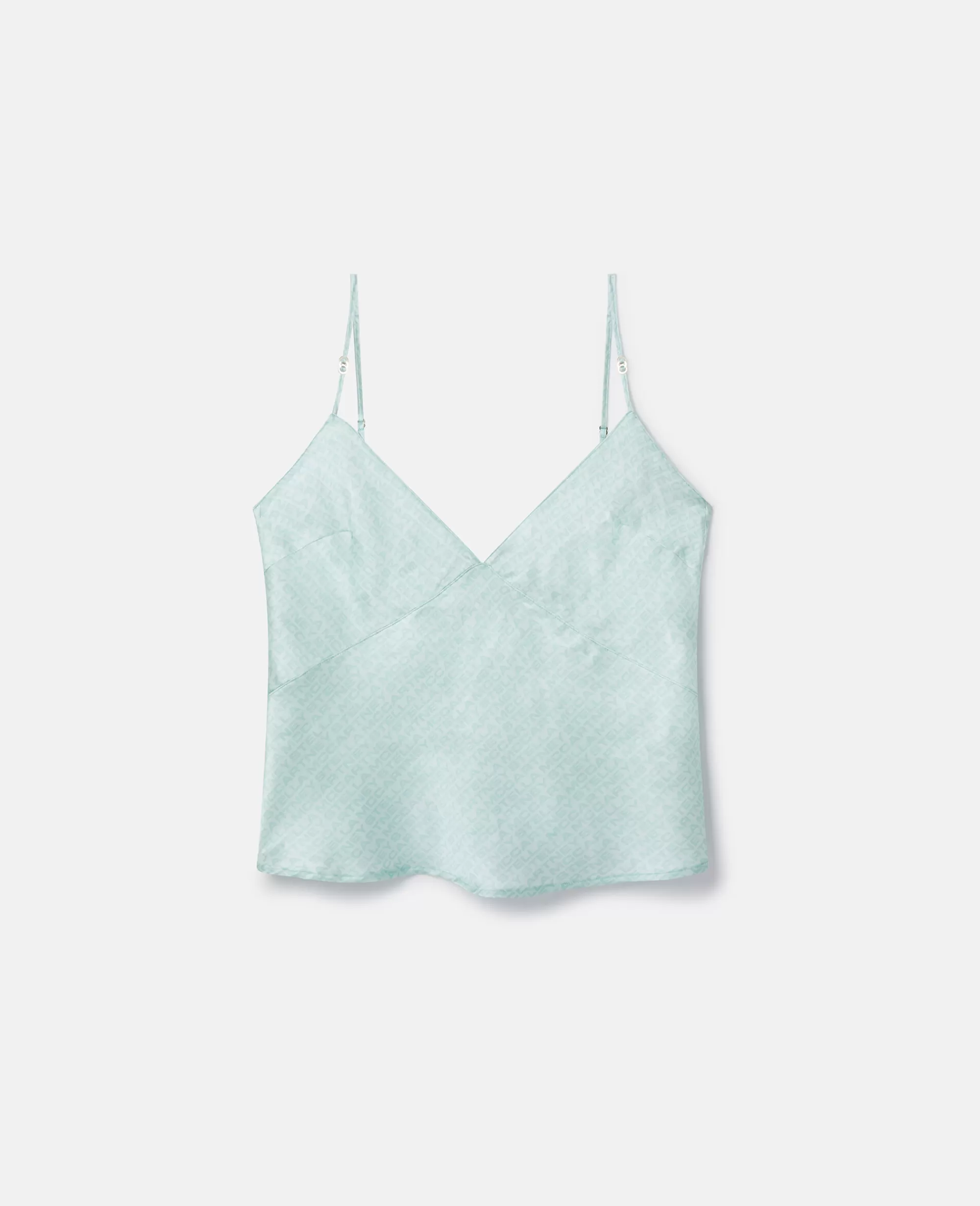 Donna Stella McCartney Lingerie E Sleepwear>Top Cami In Seta Con Stampa Con Monogramma