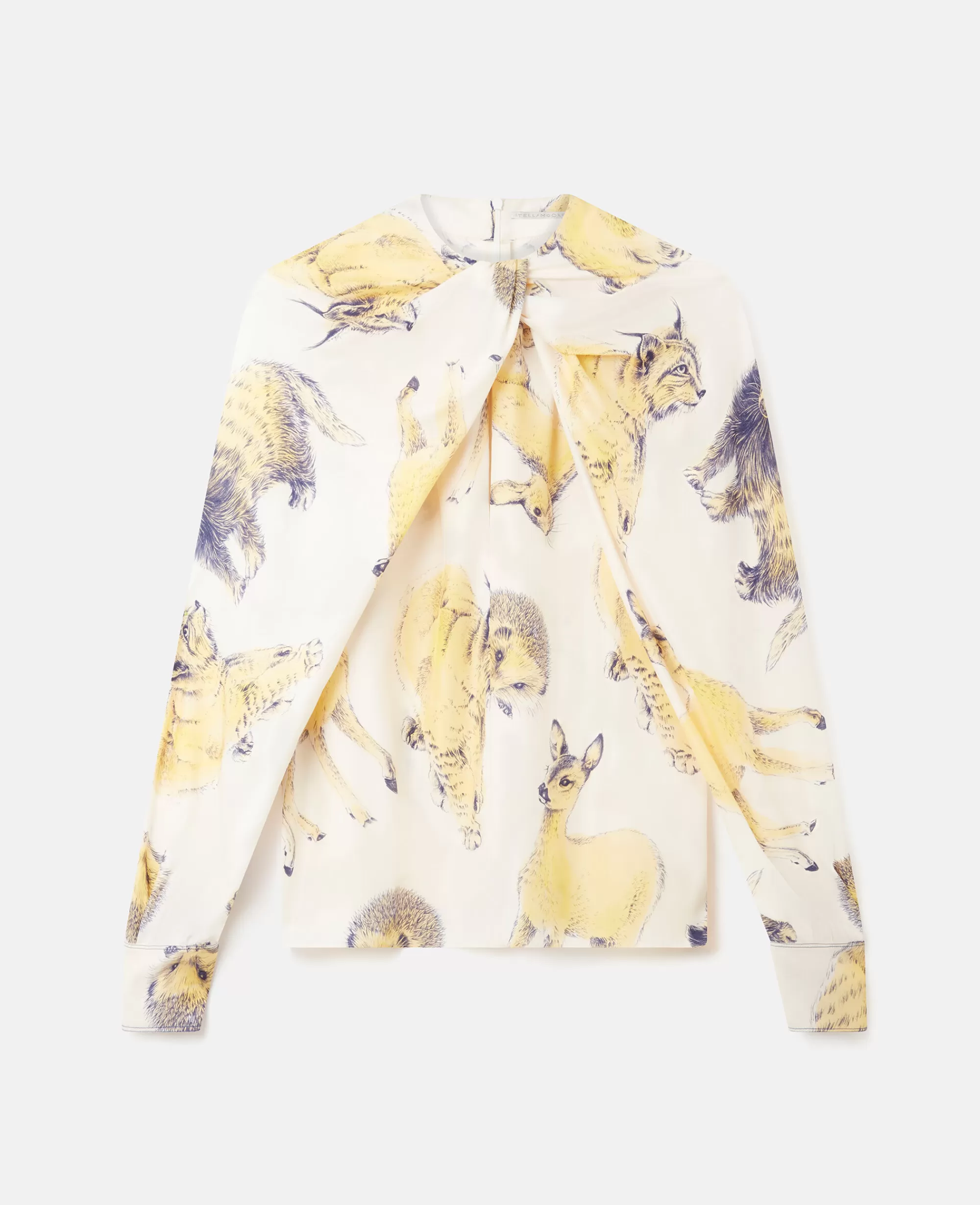 Donna Stella McCartney Camicie E Top>Top In Seta Con Stampa Fauna Rewild