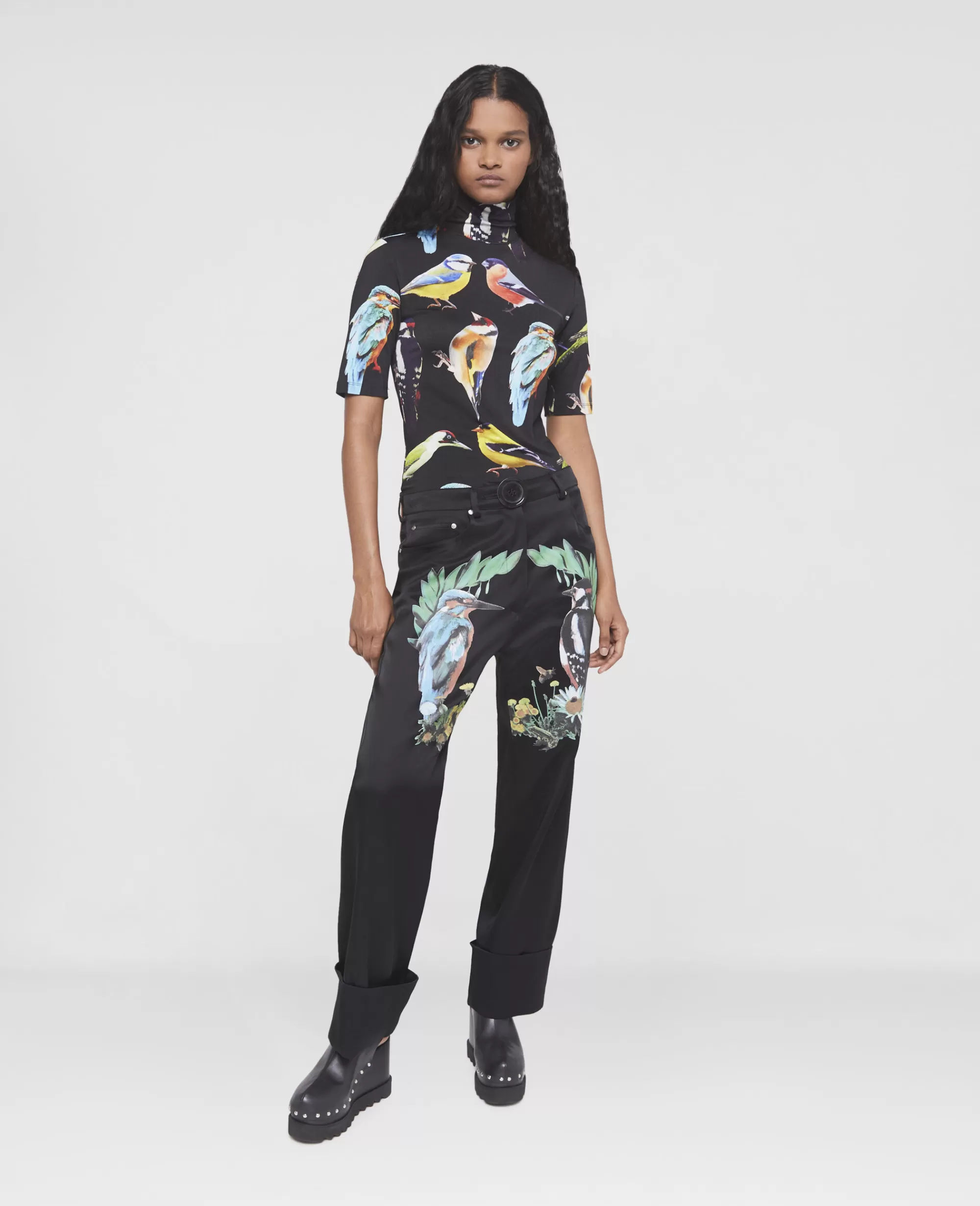 Donna Stella McCartney T-Shirt E Felpe>Top Stretch Con Stampa Aigrette