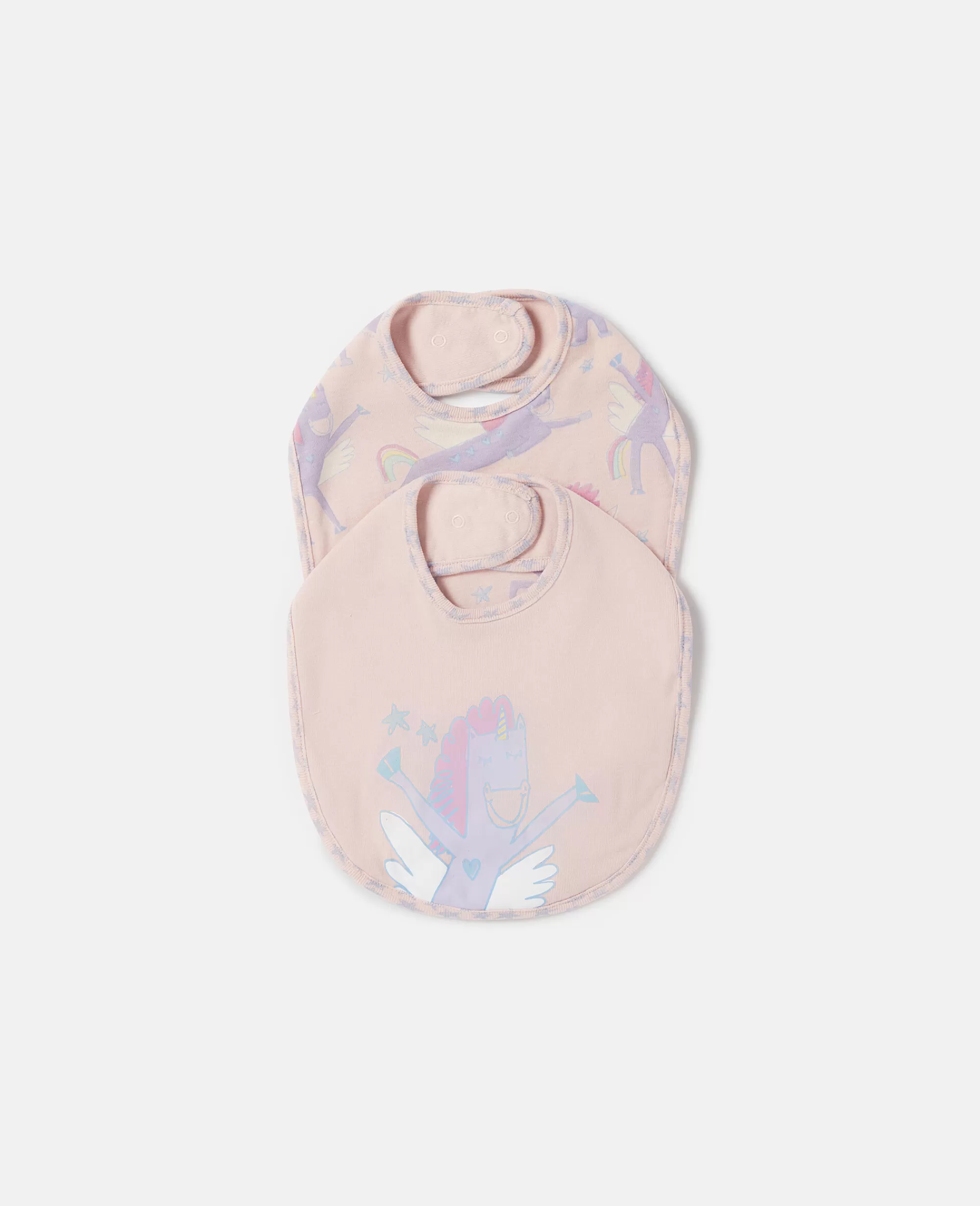 Bambini Stella McCartney Bimba>Unicorn And Star Print Bib Set