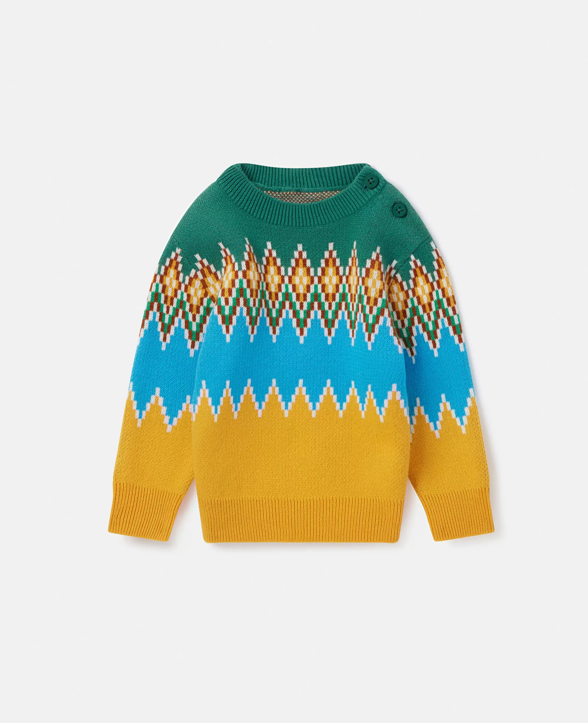 Bambini Stella McCartney Bimbo>Zig-Zag Fair Isle Knit Jumper