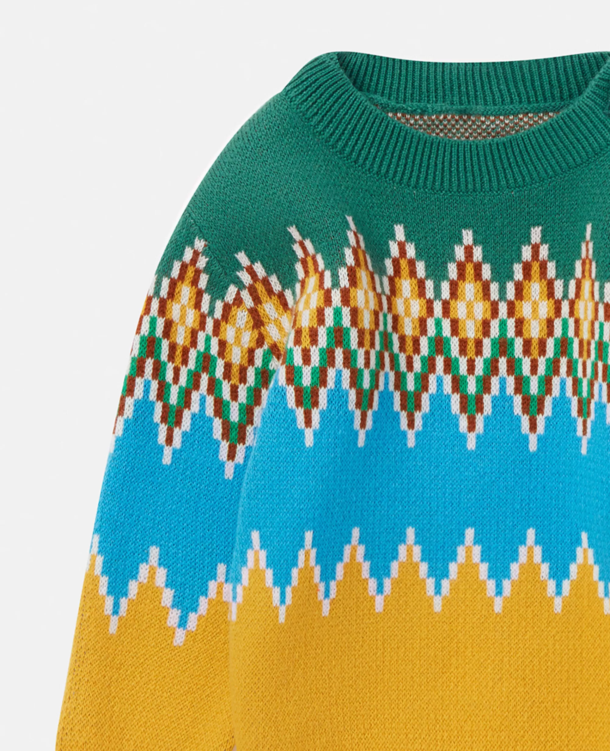 Bambini Stella McCartney Bimbo>Zig-Zag Fair Isle Knit Jumper